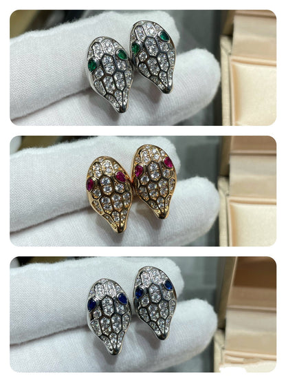 [BLUE TEARS]SERPENT DIAMOND STUD EARRINGS