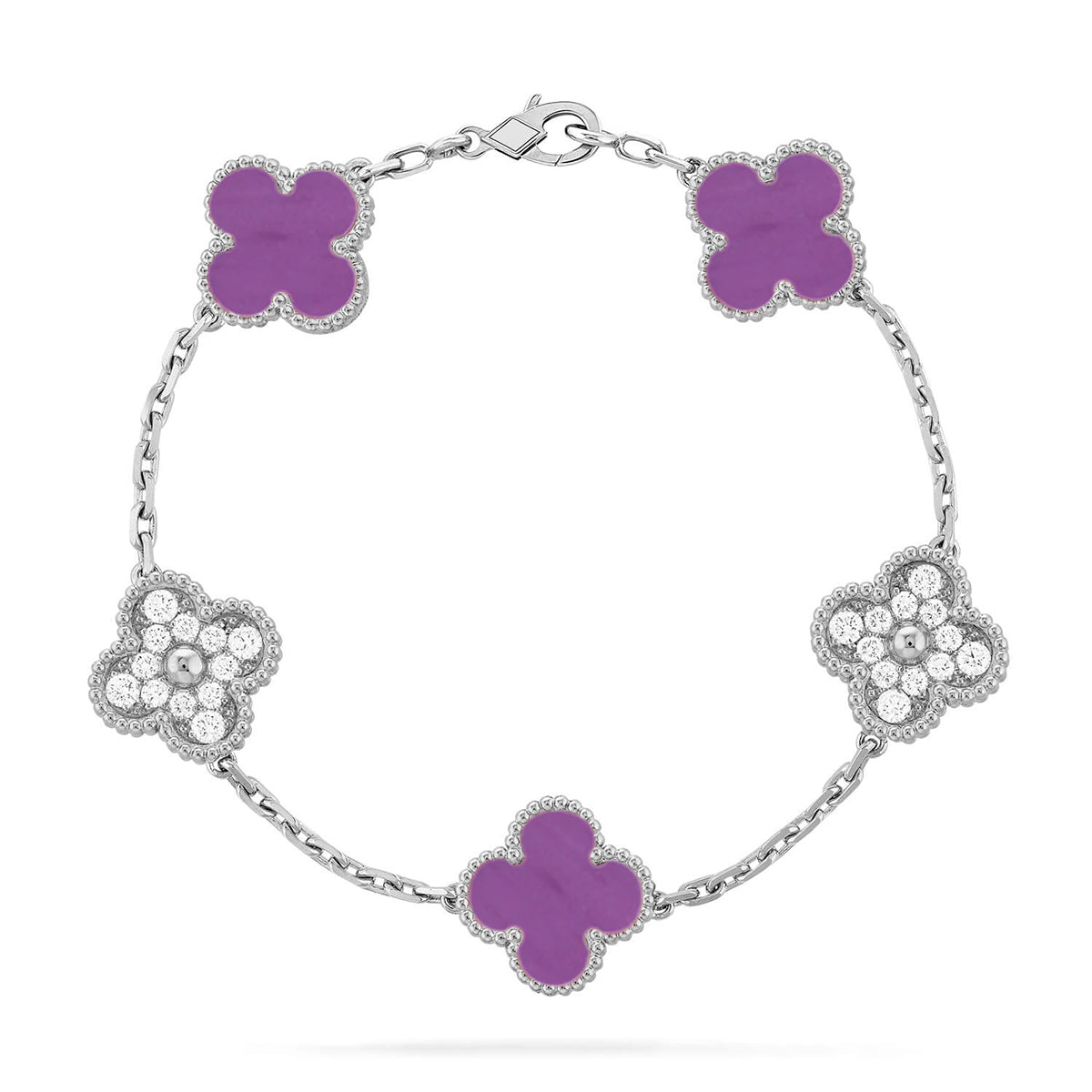 [BLUE TEARS] CLOVER 5 MOTIF VIOLET BRACELET COLLECTION