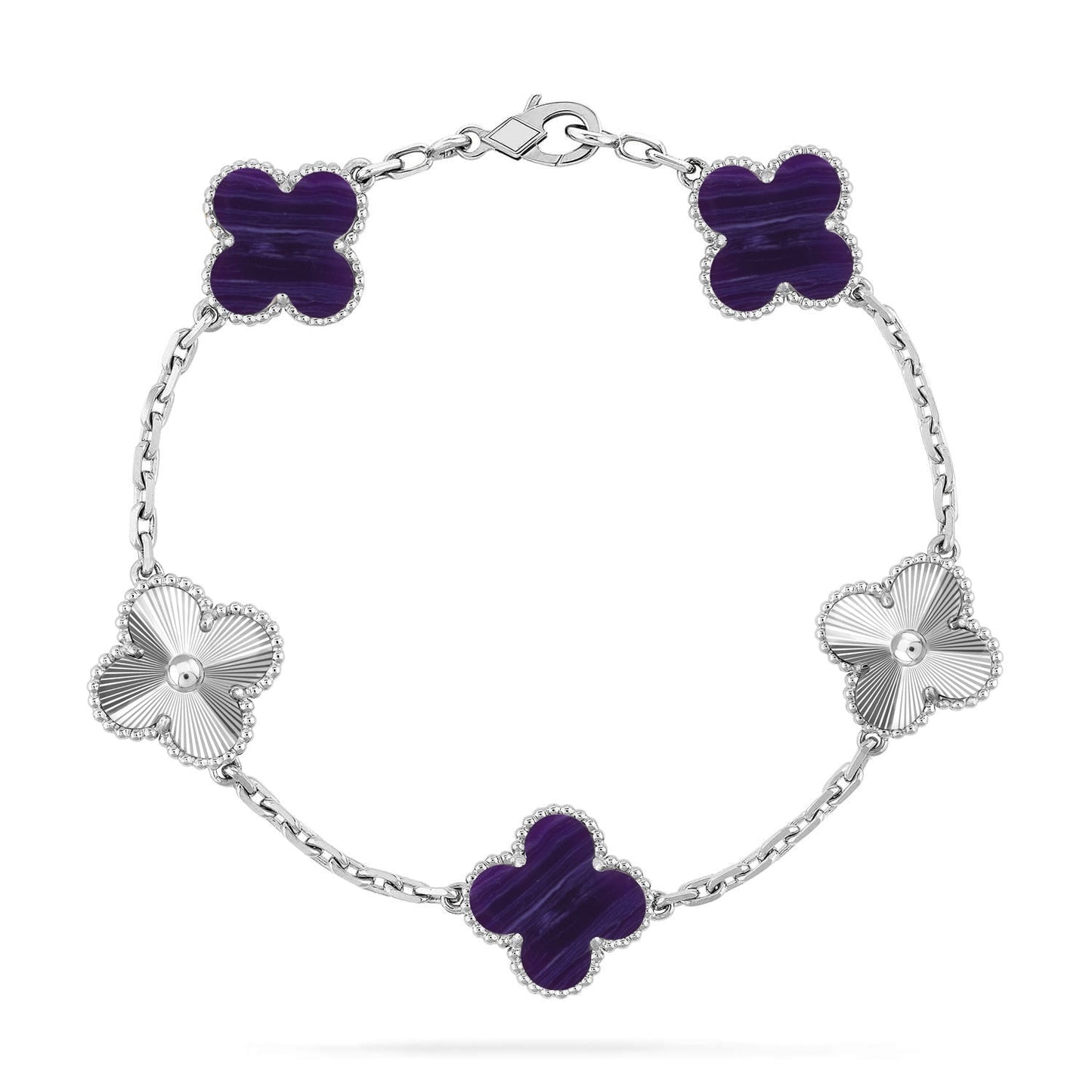 [BLUE TEARS]CLOVER 5 MOTIF PURPLE STRIPES BRACELET COLLECTION
