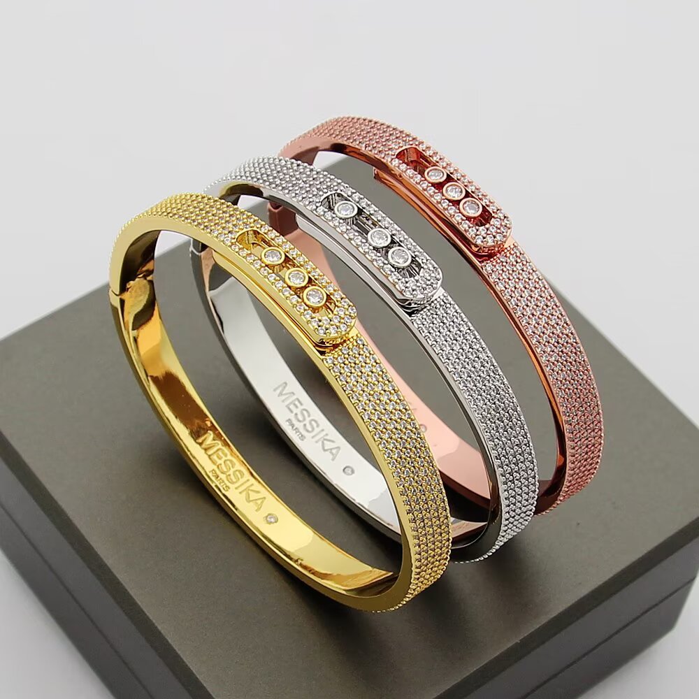 [Blue Tears Jewelry]Move Noa Full Pav¨¦ Diamond Bangle Bracelet