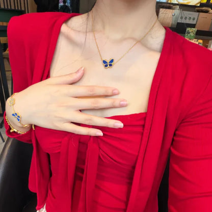 [BLUE TEARS]2026 BUTTERFLY BLUE NECKLACE