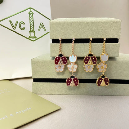 [BLUE TEARS]CLOVER MEDIUM 1 MOTIFS CARNELIAN EARRINGS