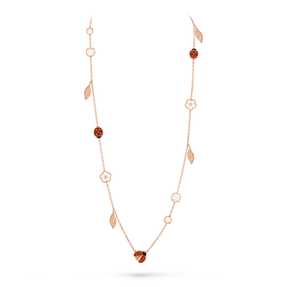 [BLUE TEARS]LUCKY SPRING 15 MOTIFS ROSE GOLD NECKLACE