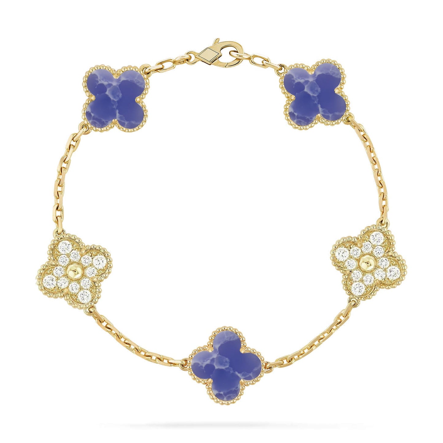 [BLUE TEARS]CLOVER 5 MOTIF BLUE VEINS BRACELET COLLECTION