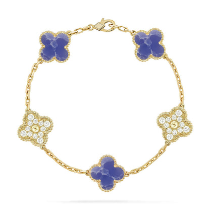 [BLUE TEARS]CLOVER 5 MOTIF BLUE VEINS BRACELET COLLECTION