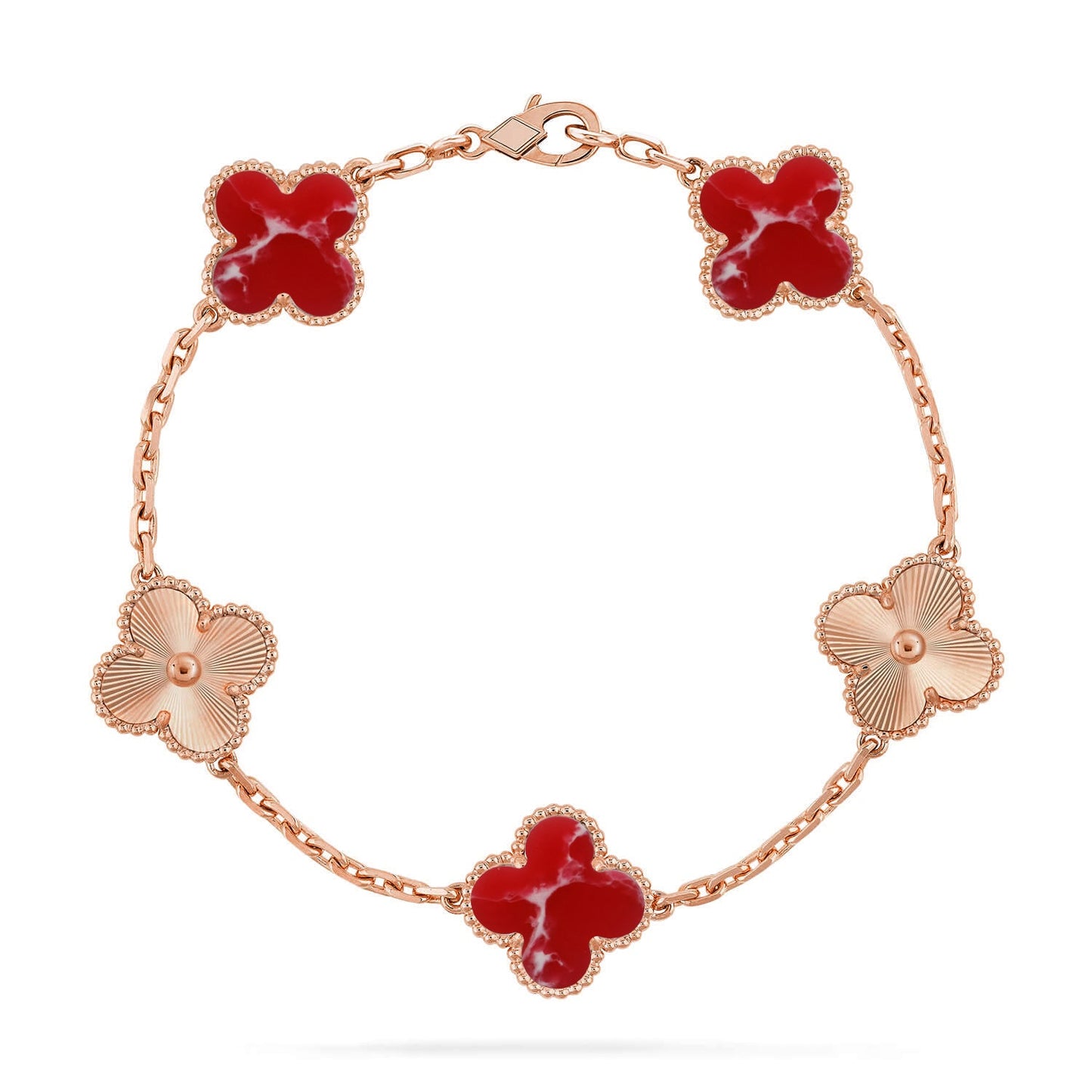 [BLUE TEARS]CLOVER 5 MOTIF RED PATTERN BRACELET COLLECTION
