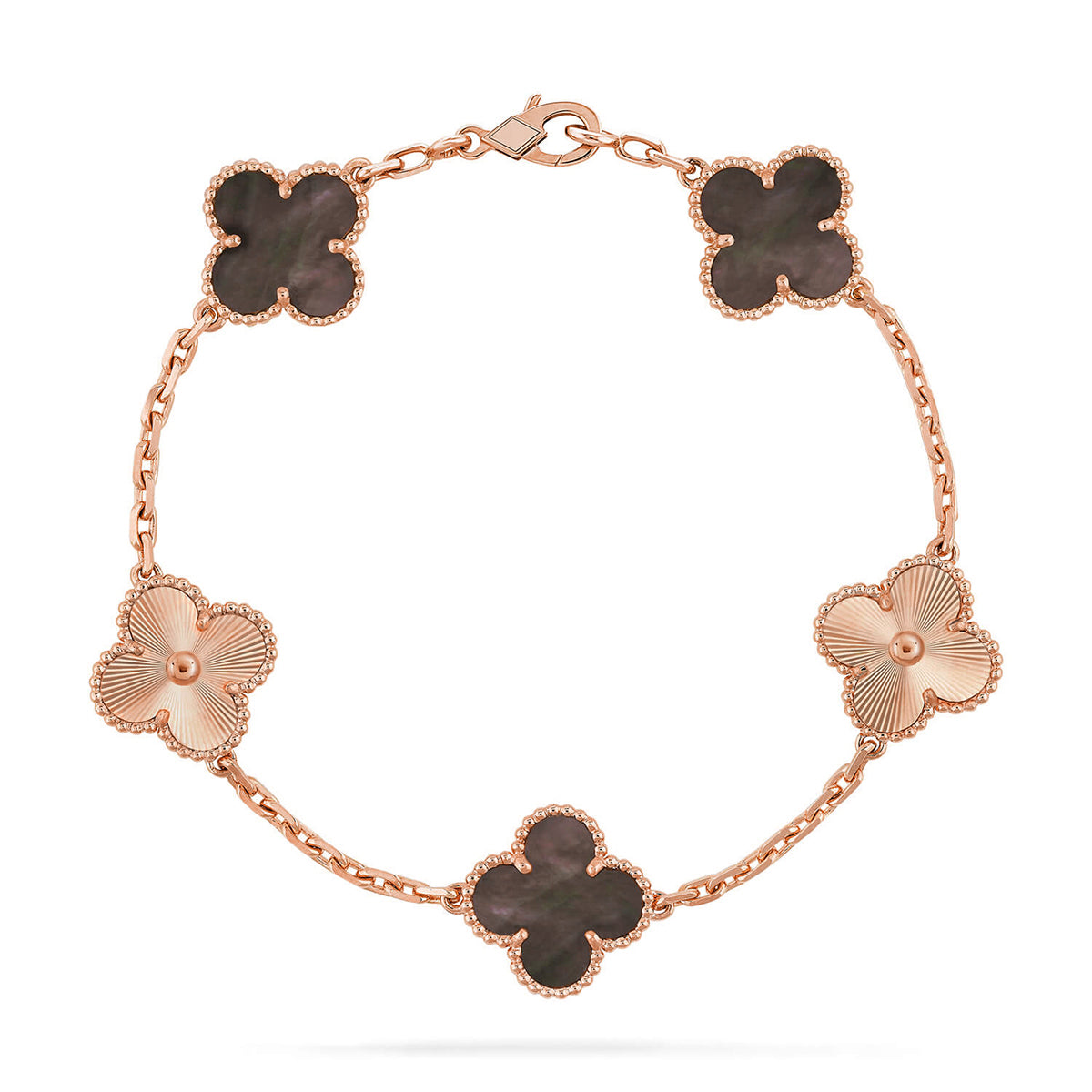 [BLUE TEARS] CLOVER 5 MOTIF GRAY MOP BRACELET COLLECTION