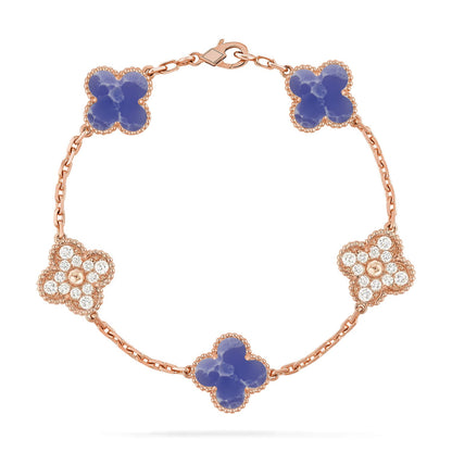 [BLUE TEARS]CLOVER 5 MOTIF BLUE VEINS BRACELET COLLECTION