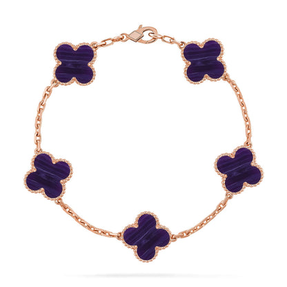 [BLUE TEARS]CLOVER 5 MOTIF PURPLE STRIPES BRACELET COLLECTION