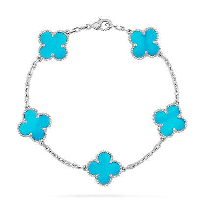 [BLUE TEARS] CLOVER 5 MOTIF TURQUOISE BRACELET COLLECTION