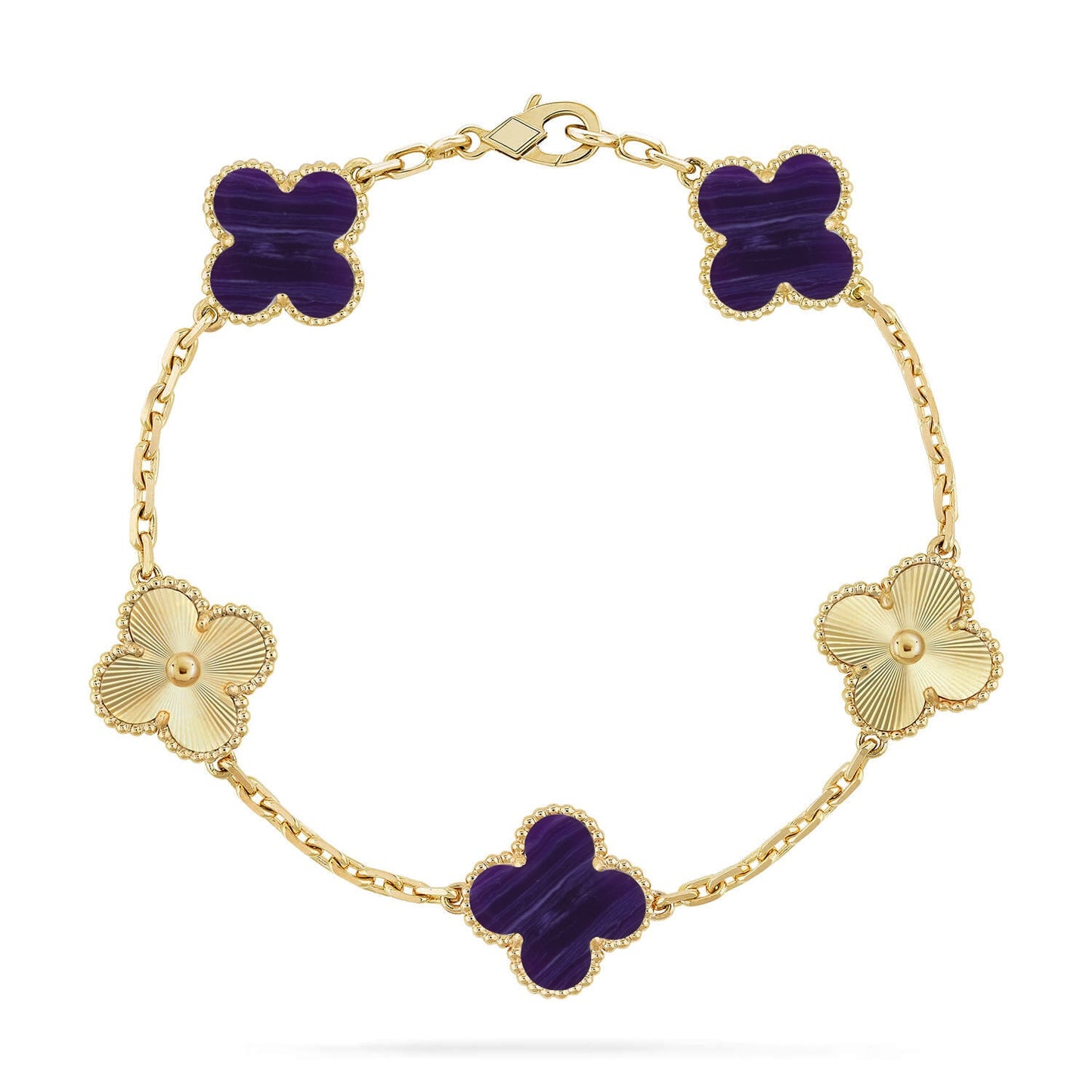 [BLUE TEARS]CLOVER 5 MOTIF PURPLE STRIPES BRACELET COLLECTION