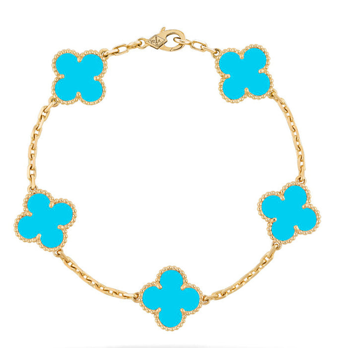 [BLUE TEARS] CLOVER 5 MOTIF TURQUOISE BRACELET COLLECTION