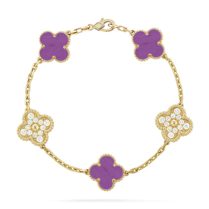 [BLUE TEARS] CLOVER 5 MOTIF VIOLET BRACELET COLLECTION