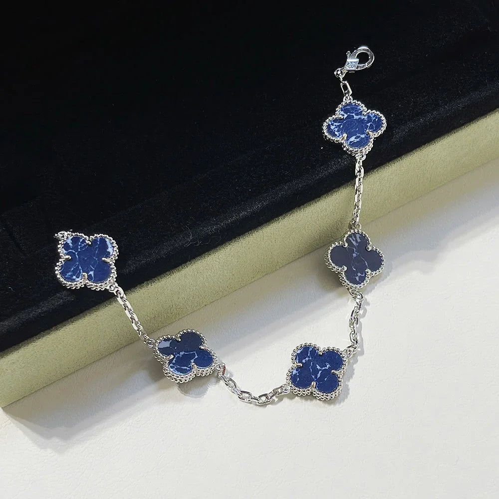 [BLUE TEARS]CLOVER 5 MOTIF PIETERSITE BRACELET COLLECTION