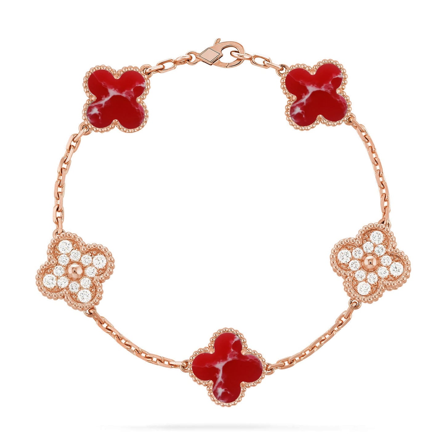[BLUE TEARS]CLOVER 5 MOTIF RED PATTERN BRACELET COLLECTION