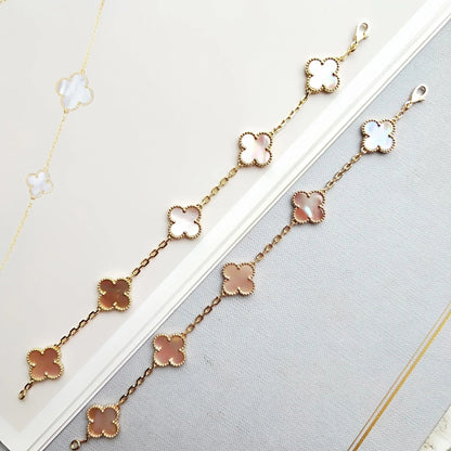 [BLUE TEARS]CLOVER 5 PINK MOP BRACELET
