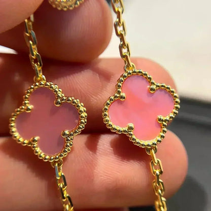 [BLUE TEARS]CLOVER 5 PINK MOP BRACELET