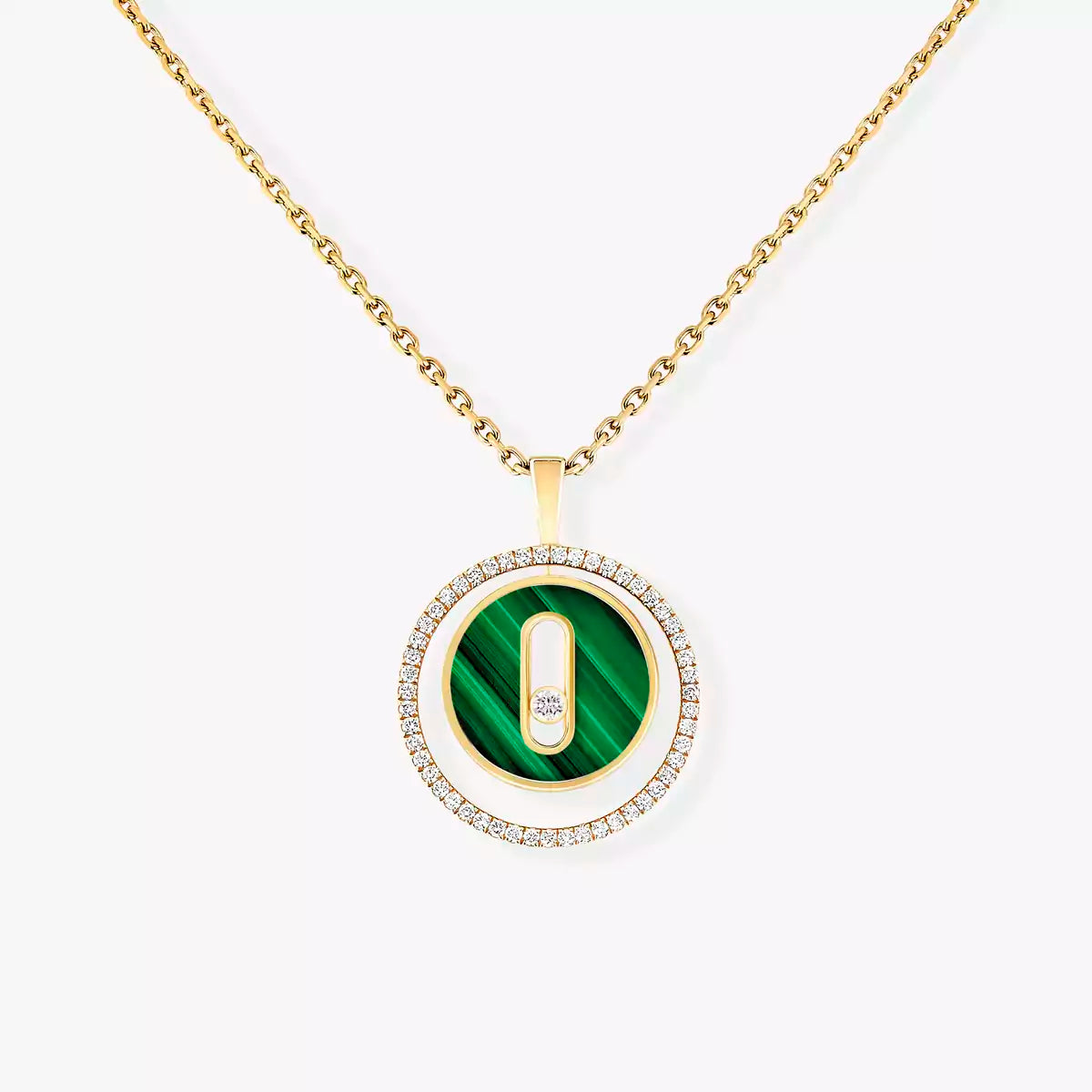 [Blue Tears Jewelry]Lucky Move Diamond Necklace in Rose Gold and White Mother-of-Pearl