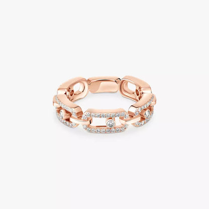 [Blue Tears Jewelry]Move Link Pave_-Set Diamond Ring in Gold