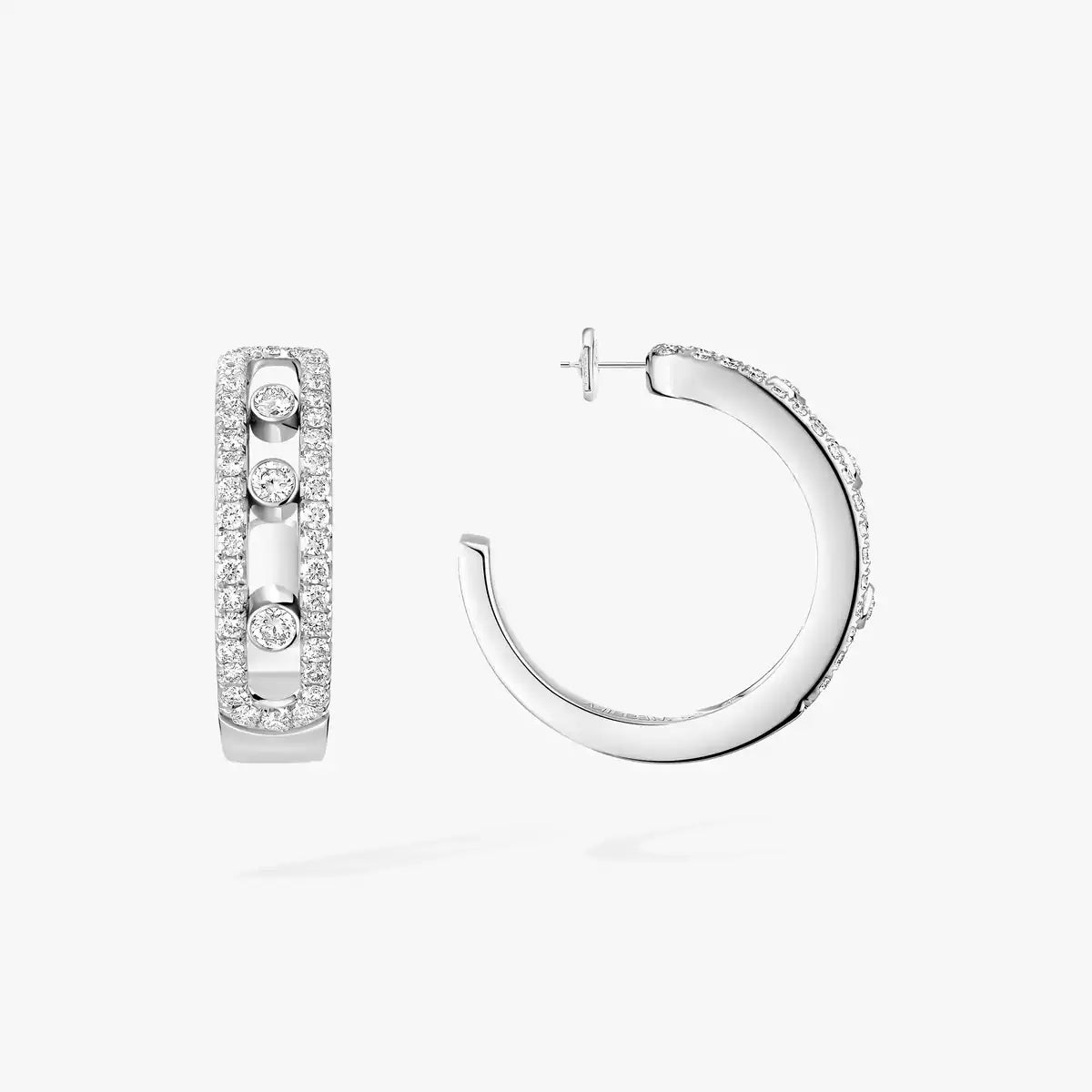 [Blue Tears Jewelry]Diamond Pave_ Hoop Earrings Move