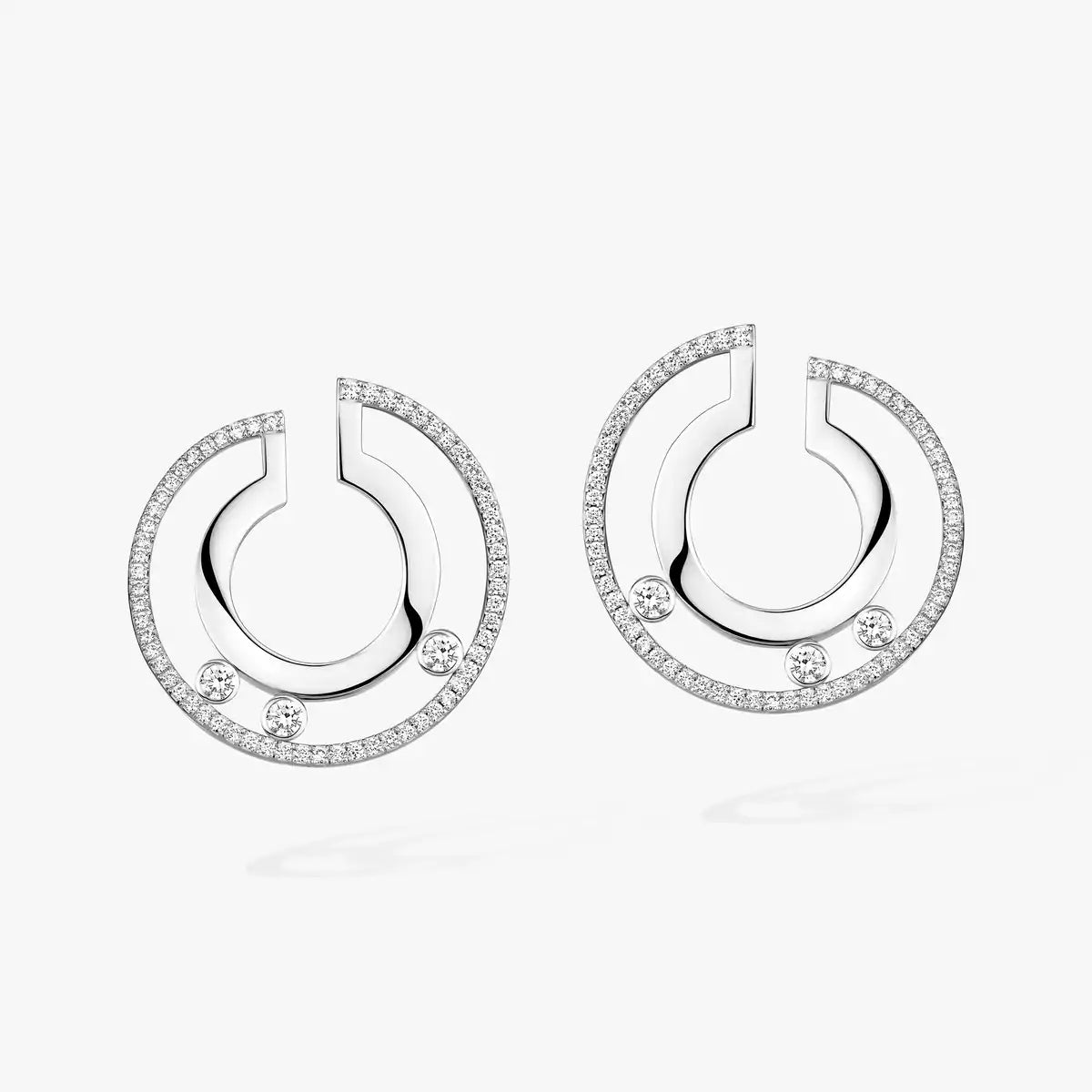 [Blue Tears Jewelry] Move Romane Small Diamond Hoop Earrings