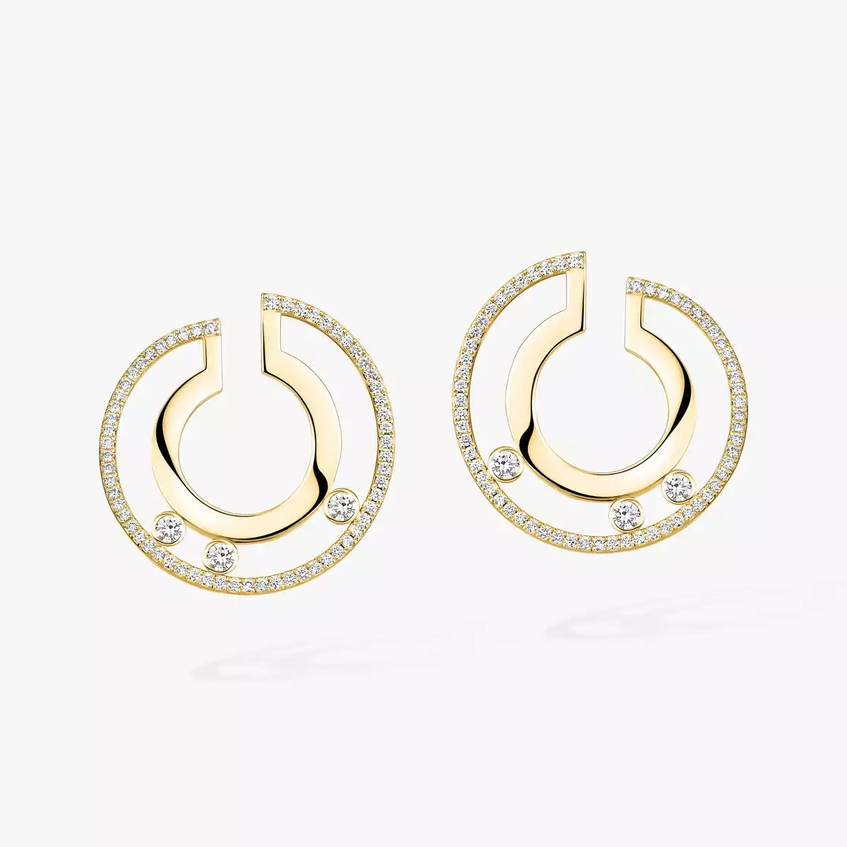[Blue Tears Jewelry] Move Romane Small Diamond Hoop Earrings