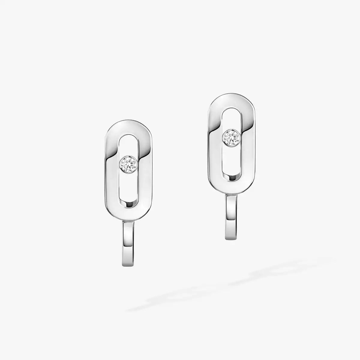 [Blue Tears Jewelry]Diamond Mini Hoop Earrings Move Classique
