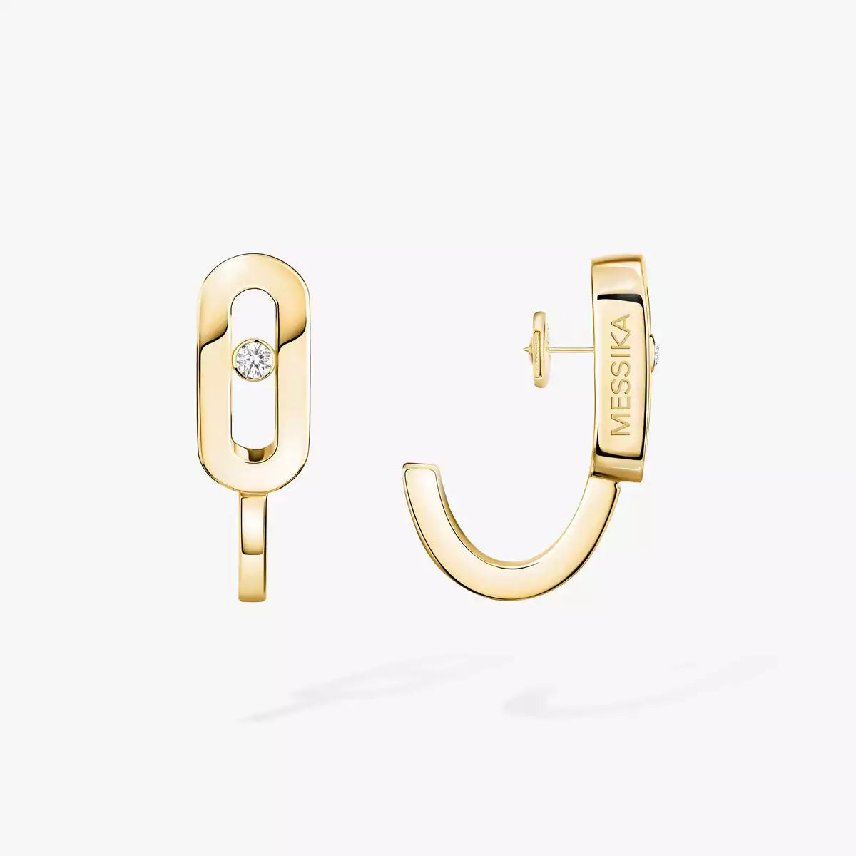 [Blue Tears Jewelry]Diamond Mini Hoop Earrings Move Classique
