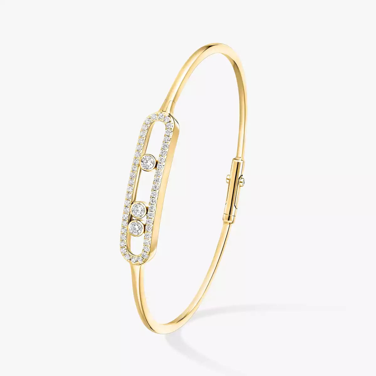 [Blue Tears Jewelry]Move Pav¨¦ Diamond Bangle Bracelet M