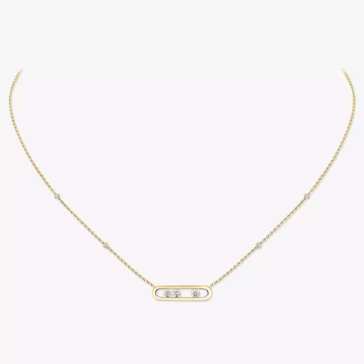 [Blue Tears Jewelry] Baby Move Gold Diamond Necklace