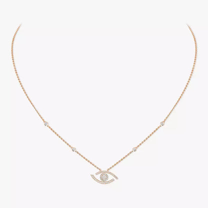[Blue Tears Jewelry]Pave_ Diamond Necklace Lucky Eye