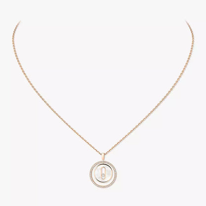 [Blue Tears Jewelry]Lucky Move Diamond Necklace in Rose Gold and White Mother-of-Pearl