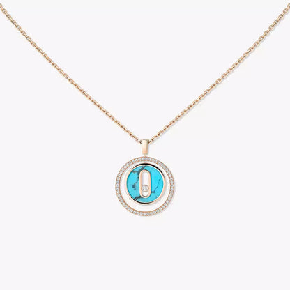[Blue Tears Jewelry]Lucky Move Diamond Necklace in Rose Gold and White Mother-of-Pearl