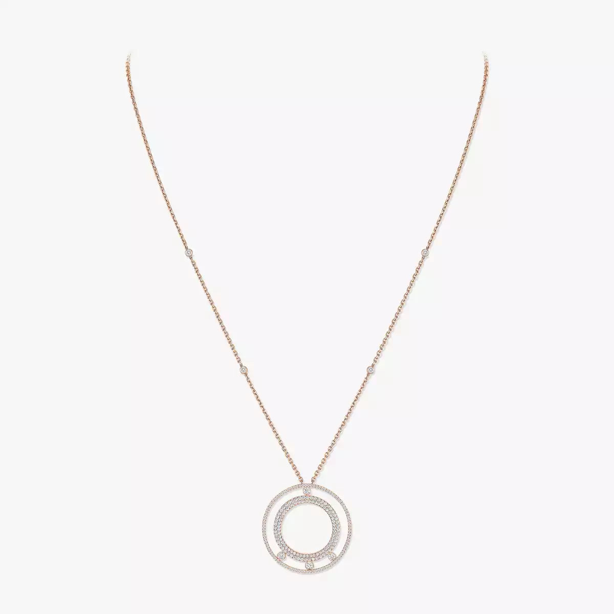 [Blue Tears Jewelry]Move Romane Long Pave_-Set Diamond Necklace