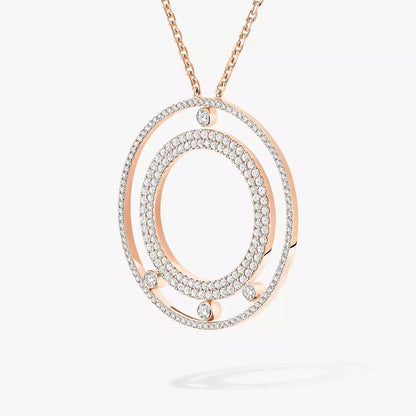 [Blue Tears Jewelry]Move Romane Long Pave_-Set Diamond Necklace