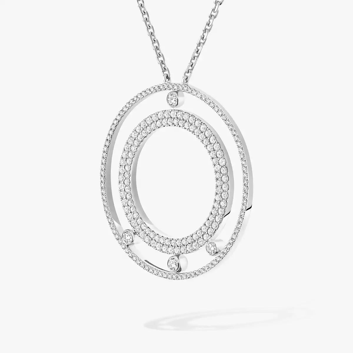 [Blue Tears Jewelry]Move Romane Long Pave_-Set Diamond Necklace