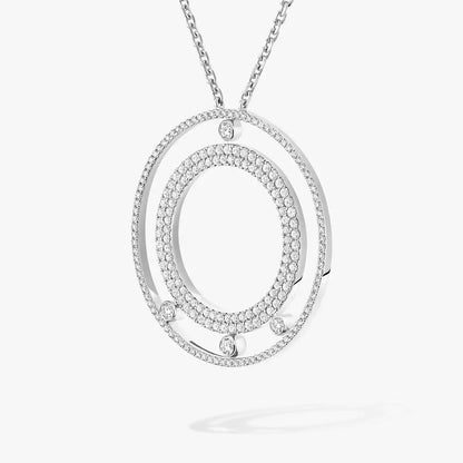 [Blue Tears Jewelry]Move Romane Long Pave_-Set Diamond Necklace