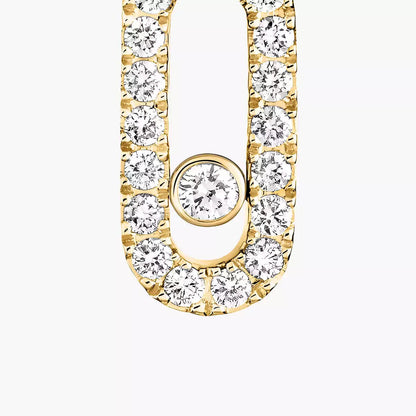 [Blue Tears Jewelry]Move Uno Single Diamond Hoop Earring