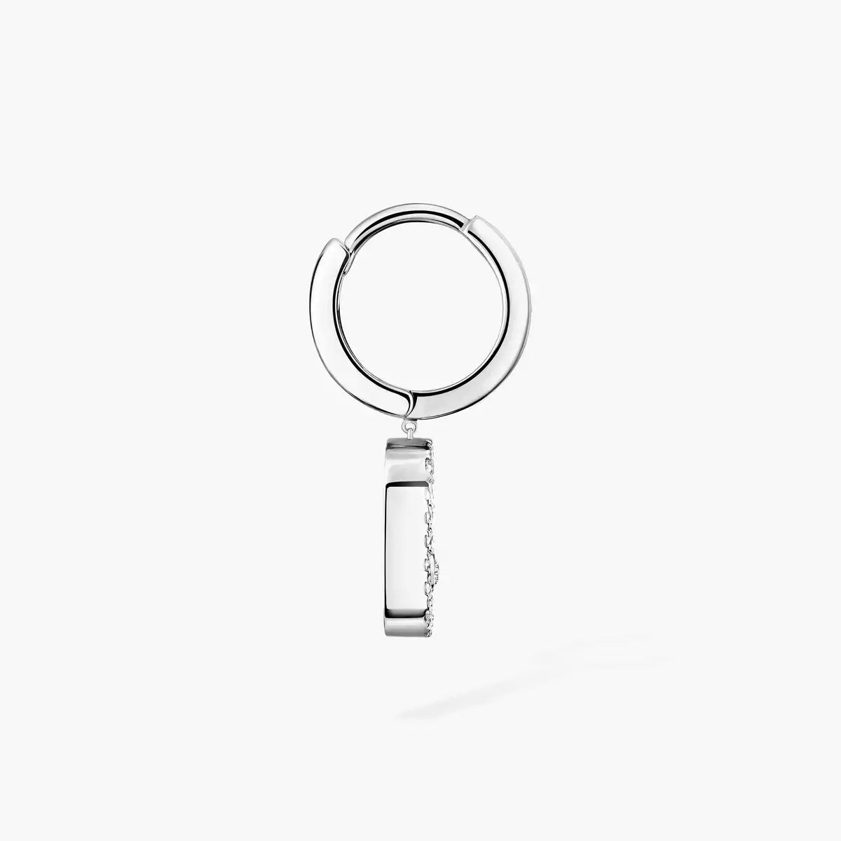 [Blue Tears Jewelry]Move Uno Single Diamond Hoop Earring