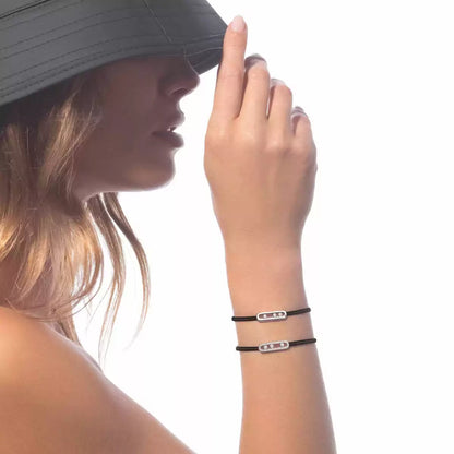 [Blue Tears Jewelry]Messika Care(s) pink cord pav¨¦ bracelet