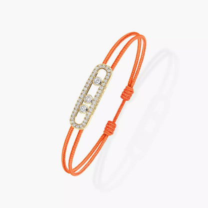 [Blue Tears Jewelry]Messika Care(s) pink cord pav¨¦ bracelet