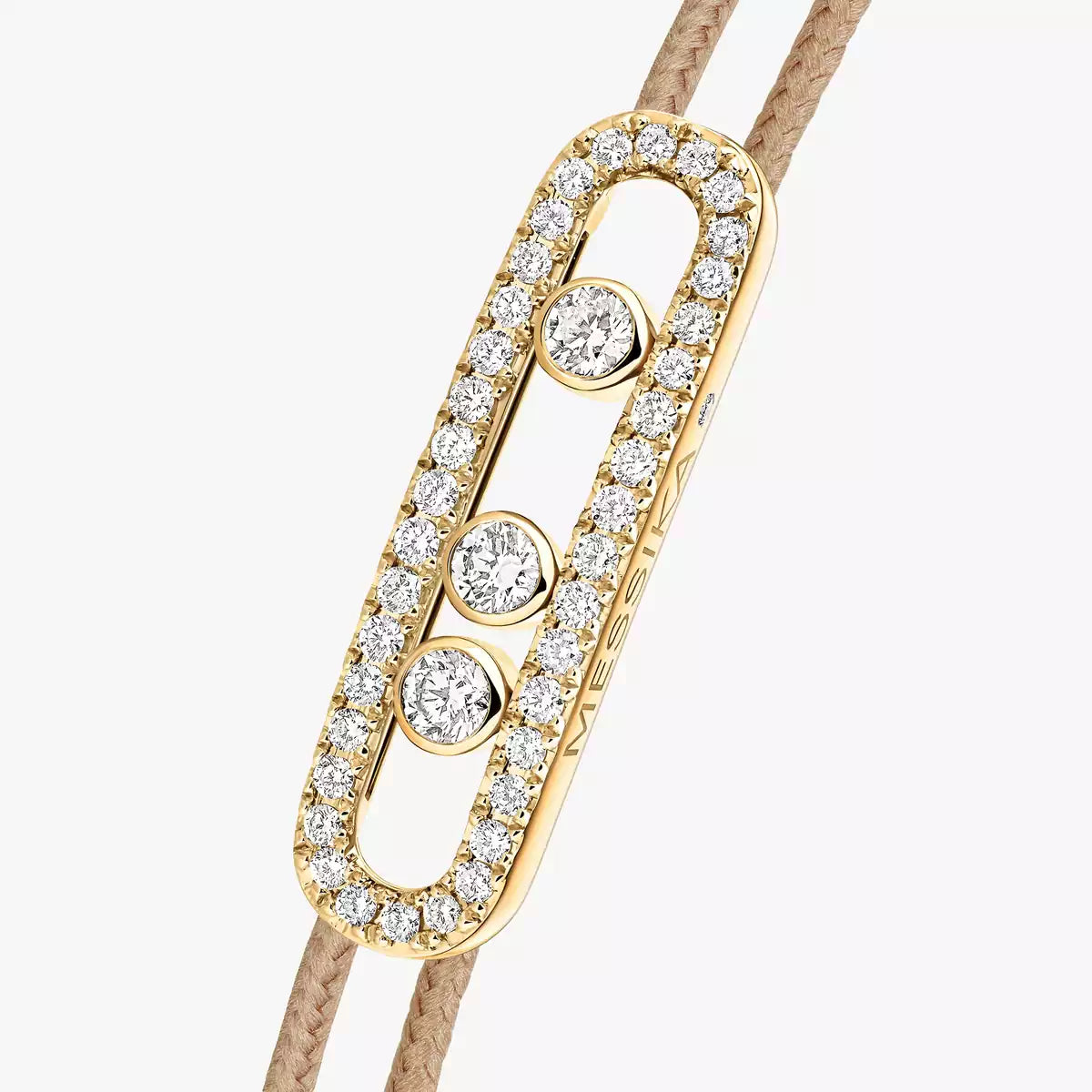 [Blue Tears Jewelry]Messika Care(s) pink cord pav¨¦ bracelet