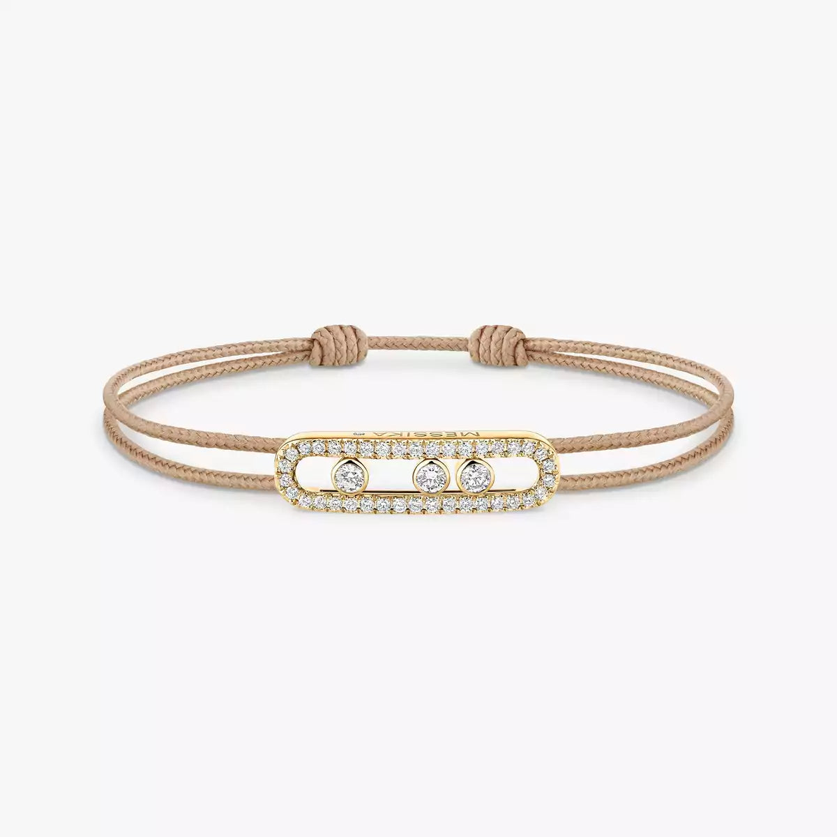 [Blue Tears Jewelry]Messika Care(s) pink cord pav¨¦ bracelet