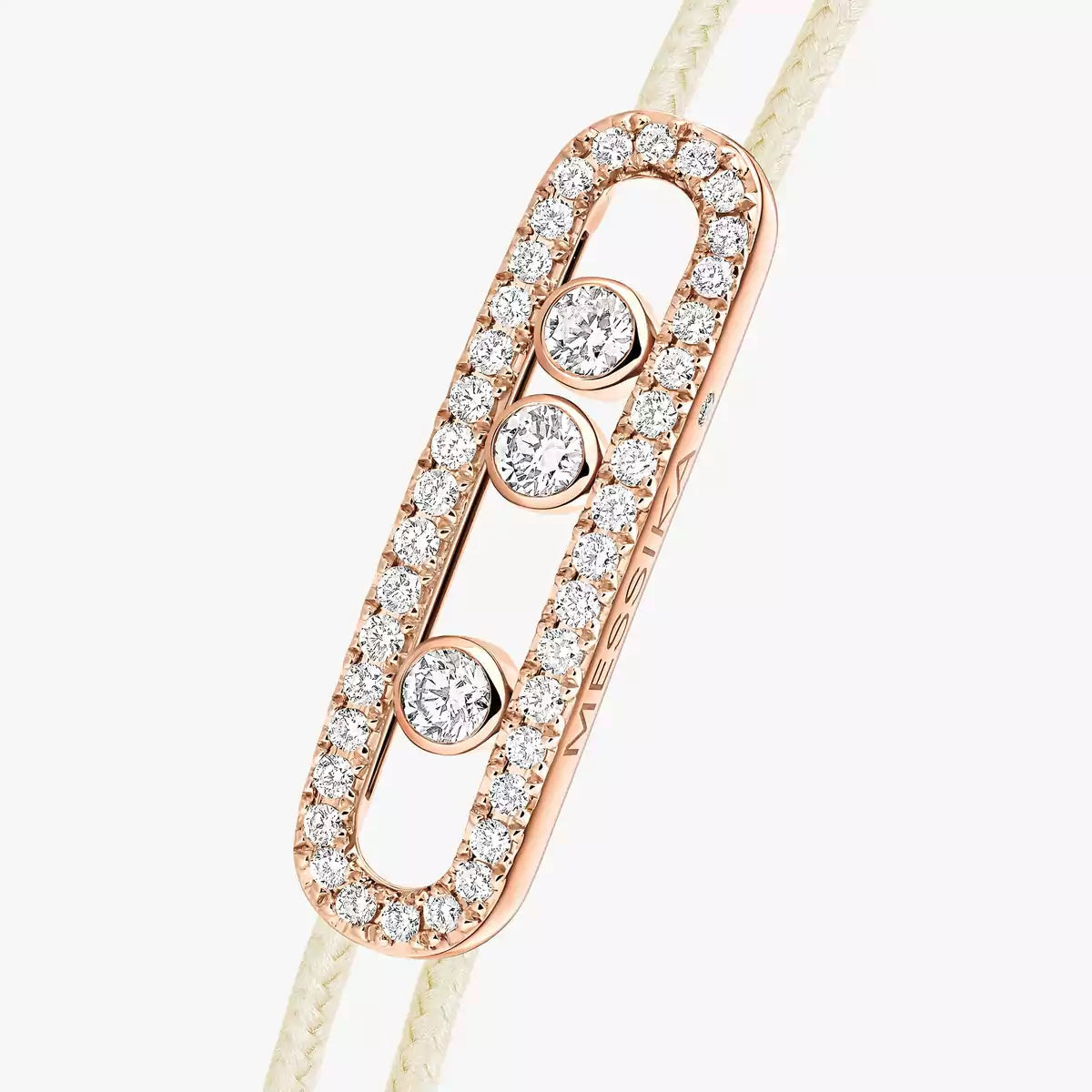 [Blue Tears Jewelry]Messika Care(s) pink cord pav¨¦ bracelet